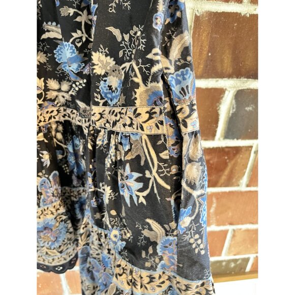 Sea New York Tess Floral Print Mini Dress A Line With Eyelet Lace and Pockets Si - Picture 8 of 12